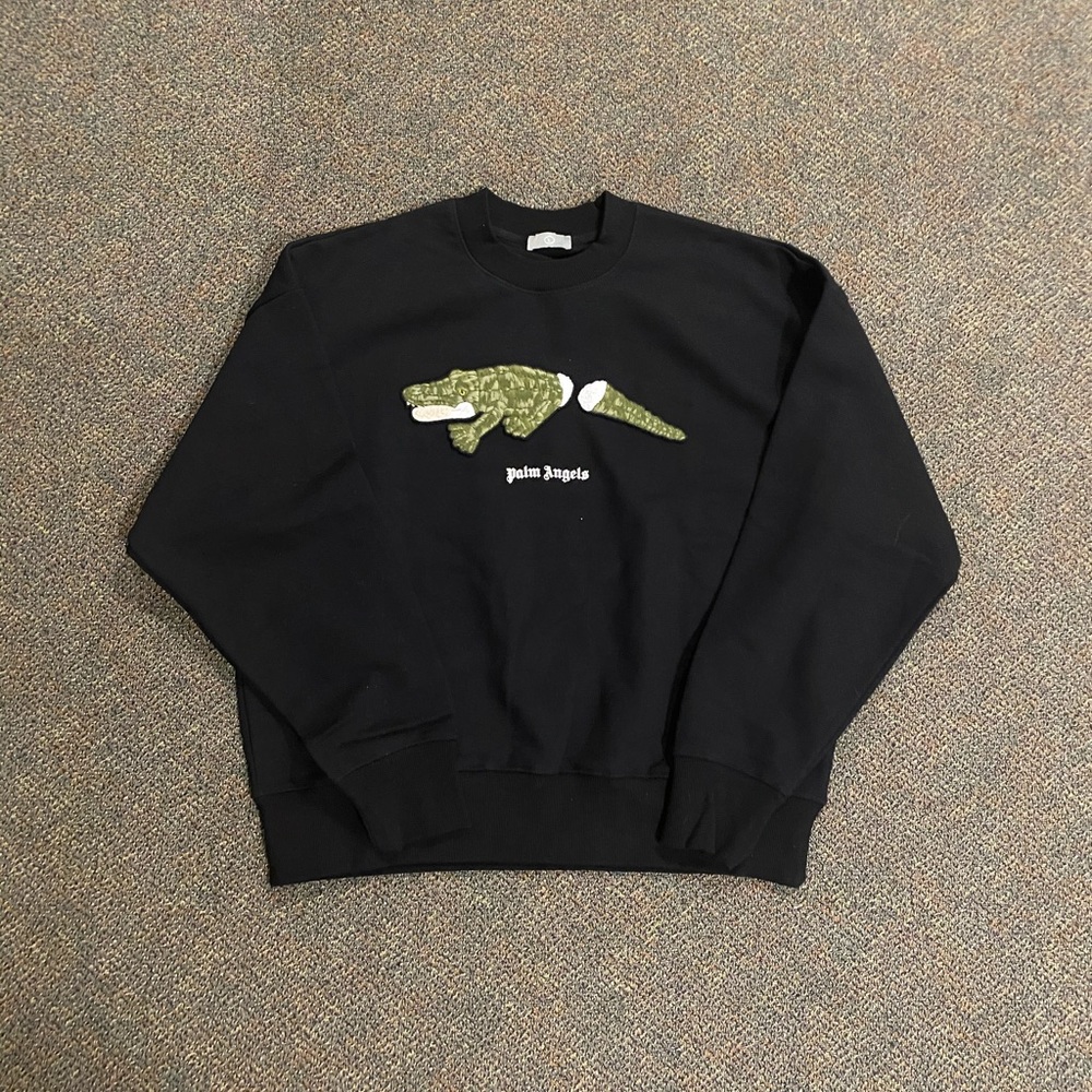 PALM ANGELS EMBROIDERED CROCODILE SWEATER